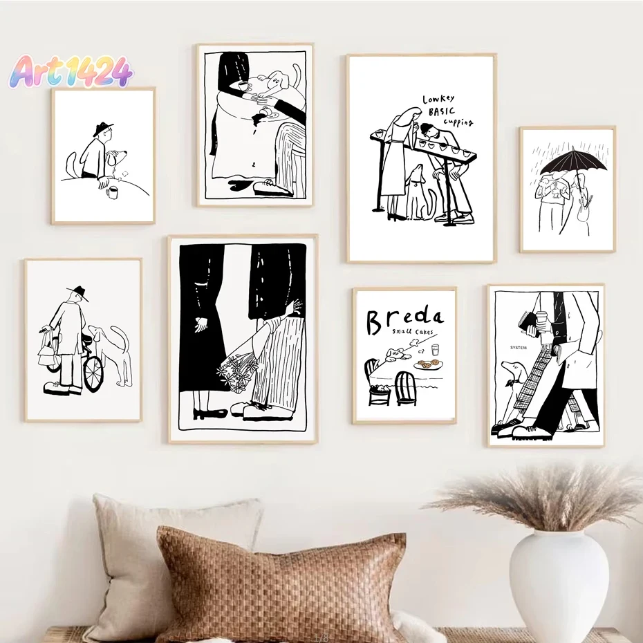 Modern Korean Lifestyle - 1 stuk Scandinavische minimalistische kunstposter moderne