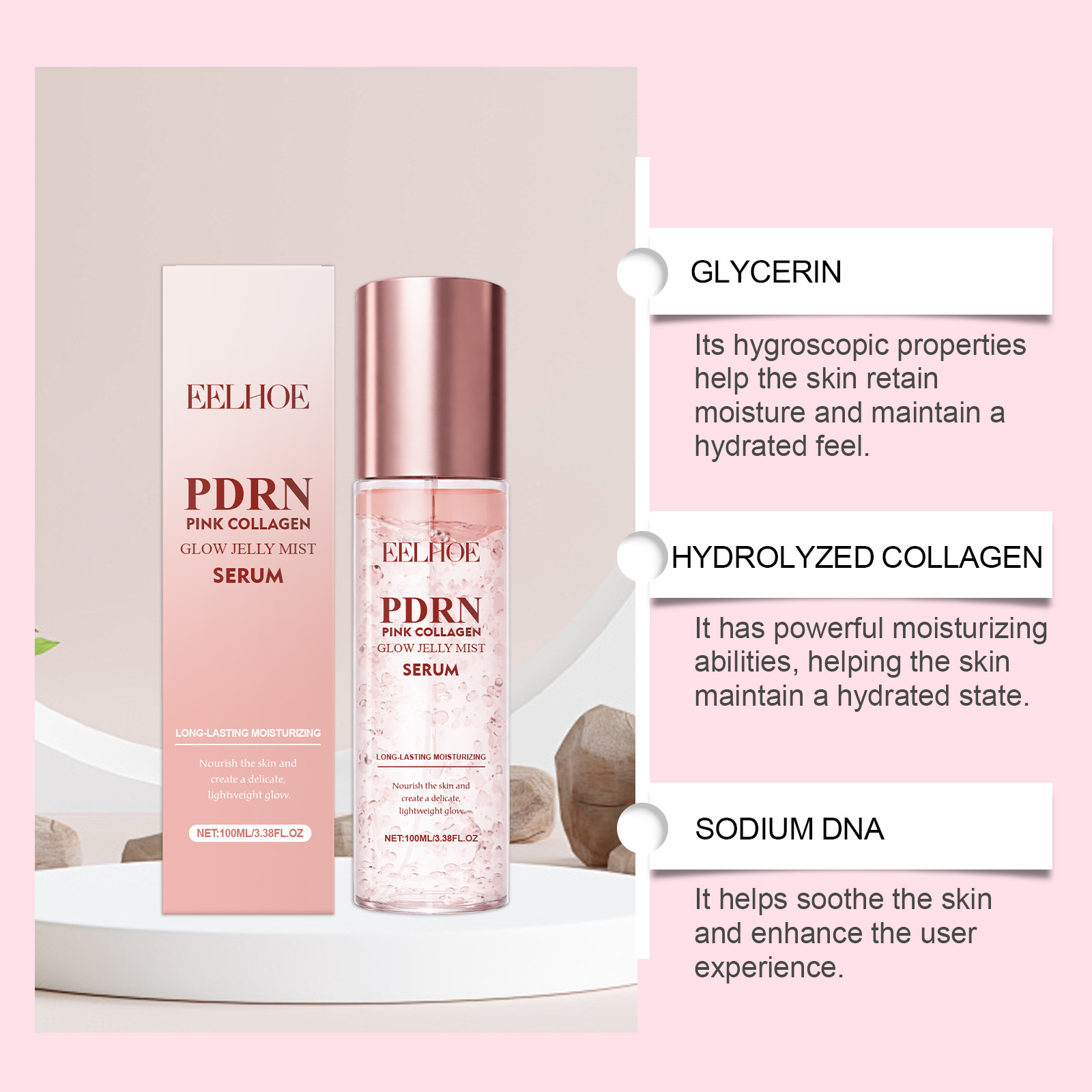 Collageen Essentie Spray Gladm - Essence Serum Toner recensie en prijs