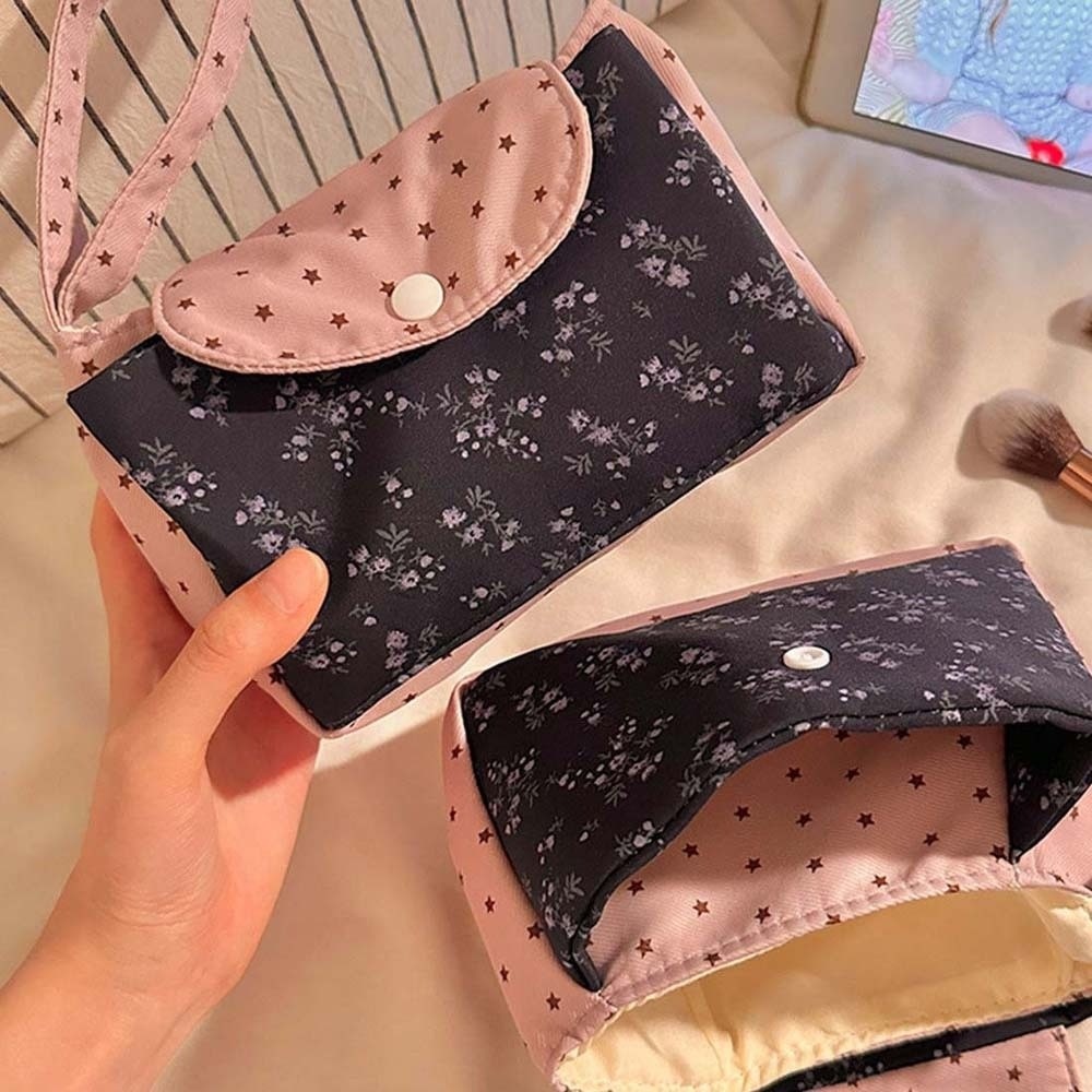 Paarse print bloemen make-up t - Lifestyle In Korean recensie en prijs