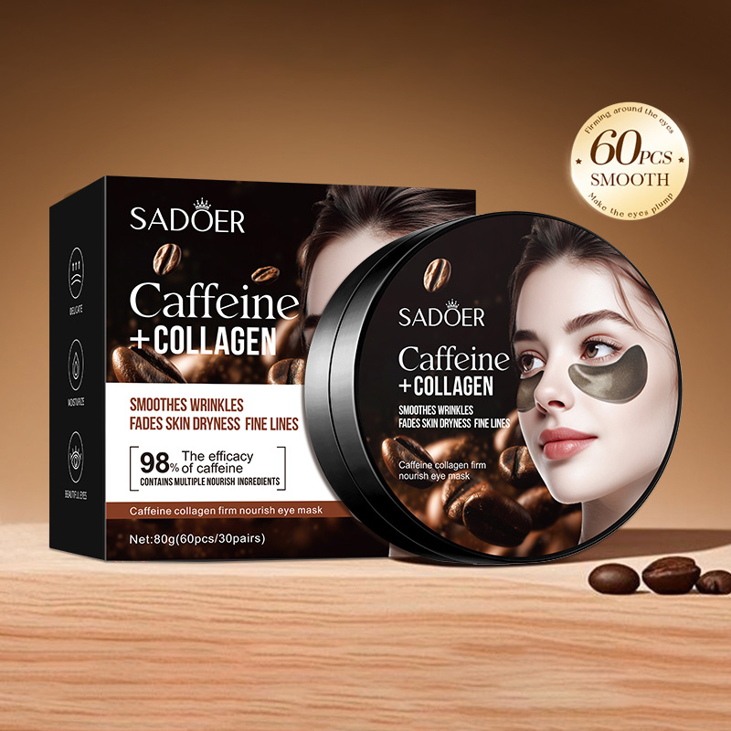 60 stks SADOER Cafeïne Kristal - Sheet Mask Collagen recensie en prijs