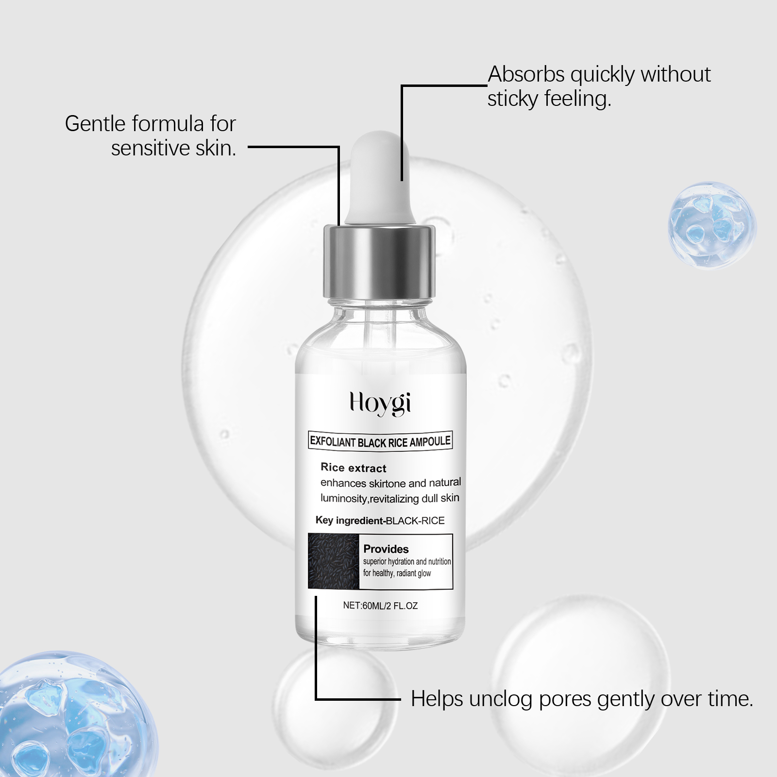 Glow Rijst Ampul Witte Zwarte  - Essence Serum Toner recensie en prijs